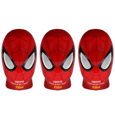 Homem Aranha Shampoo 250ml (Kit C/03) Menor preço em Homem Aranha Shampoo 250ml (Kit C/03)