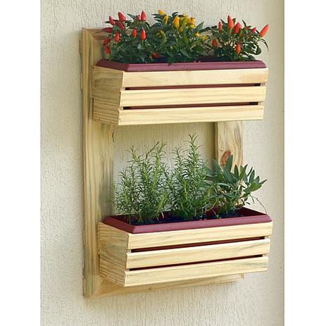 Horta e Jardim Vertical Floreira com 2 Cachepôs - Hortanavertical Menor preço em Horta e Jardim Vertical Floreira com 2 Cachepôs - Hortanavertical