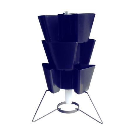Horta Vertical com 3 Níveis Miúda - Kit Intermediário - Azul (KMI3-AZ) Menor preço em Horta Vertical com 3 Níveis Miúda - Kit Intermediário - Azul (KMI3-AZ)