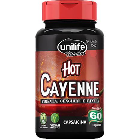 Hot Cayenne Pimenta Caiena + Canela E Gengibre - 60 Cápsulas - Unilife Menor preço em Hot Cayenne Pimenta Caiena + Canela E Gengibre - 60 Cápsulas - Unilife