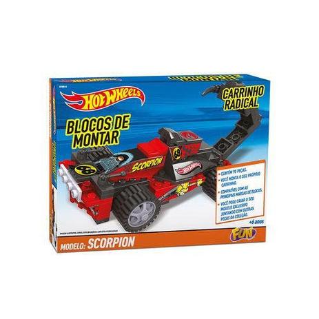 Hot Wheels Blocos Carrinho Radical Scorpion FUN 8109-6 Menor preço em Hot Wheels Blocos Carrinho Radical Scorpion FUN 8109-6