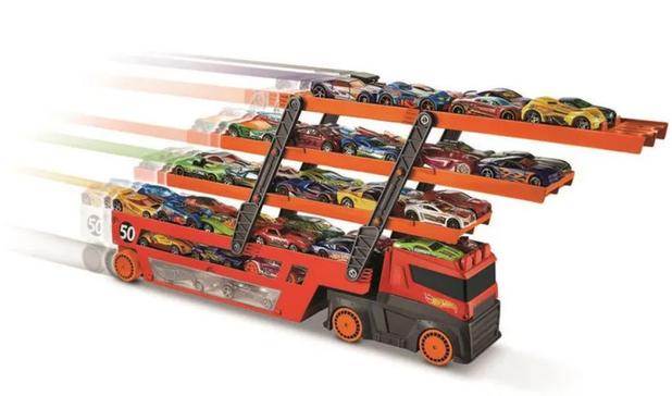 Hot Wheels Caminhão Mega Red Hauler 50th Ghr48 - Mattel Menor preço em Hot Wheels Caminhão Mega Red Hauler 50th Ghr48 - Mattel