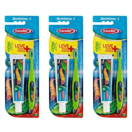 Hot Wheels Gel Dental 2 a 5 Anos + Escova Junior (Kit C/03) Menor preço em Hot Wheels Gel Dental 2 a 5 Anos + Escova Junior (Kit C/03)