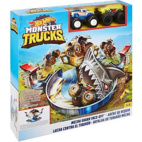 Menor preço em Hot Wheels Monster Trucks Pista Tubarao Fyk14 Mattel