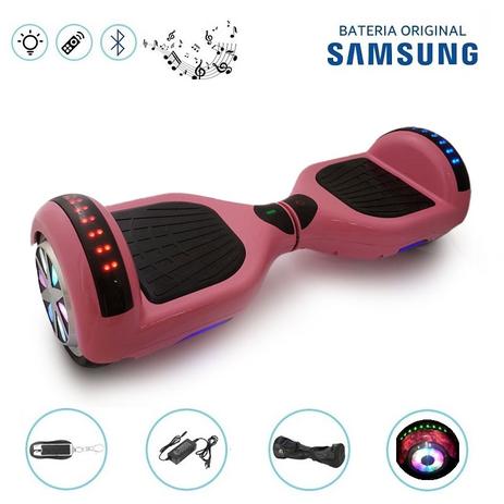 Hoverboard 6.5 Completo Leds Nas Rodas Controle Bolsa Cor:Rosa - Smart balance wheel Menor preço em Hoverboard 6.5 Completo Leds Nas Rodas Controle Bolsa Cor:Rosa - Smart balance wheel