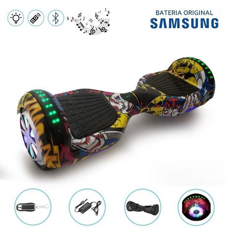 Hoverboard 6.5 Full Leds Com Controle Bolsa Bateria Samsung Cor:Hip-hop - Smart balance wheel é boa?