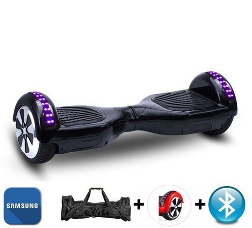 Hoverboard 6.5” Preto Bluetooth LED lateral e frontal - Bateria Samsung - Smart balance wheel Menor preço em Hoverboard 6.5” Preto Bluetooth LED lateral e frontal - Bateria Samsung - Smart balance wheel