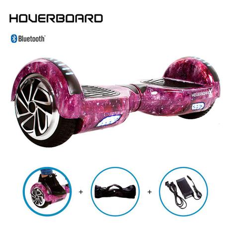 Hoverboard Skate Elétrico 6,5 Aurora Lilás Barato Bluetooth Menor preço em Hoverboard Skate Elétrico 6,5 Aurora Lilás Barato Bluetooth