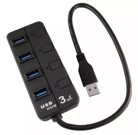 Hub 4 Portas Usb 3.0 30cm Led 5gbps - Hub usb 3.0 Menor preço em Hub 4 Portas Usb 3.0 30cm Led 5gbps - Hub usb 3.0