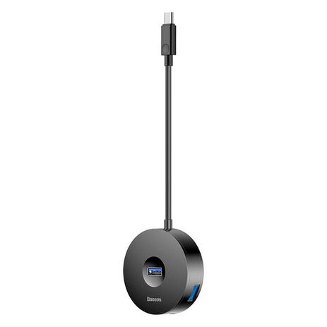 Hub Adaptador 4n1: Type-C para 4 USBs Baseus Round Box Menor preço em Hub Adaptador 4n1: Type-C para 4 USBs Baseus Round Box