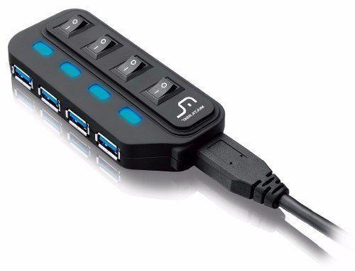 Hub Adaptador Usb 3.0 Speed Slim 4 Portas Multilaser Menor preço em Hub Adaptador Usb 3.0 Speed Slim 4 Portas Multilaser