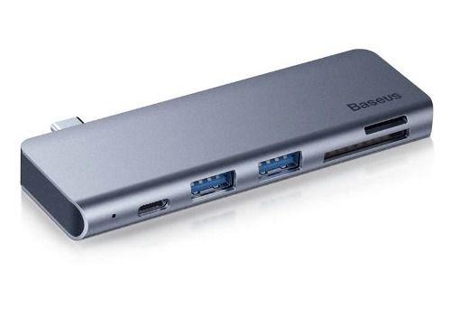 Hub Adaptador Usb-c Tipo C 5 Em 1 Usb 3.0 Sd Card Macbook 12 - Baseus Menor preço em Hub Adaptador Usb-c Tipo C 5 Em 1 Usb 3.0 Sd Card Macbook 12 - Baseus