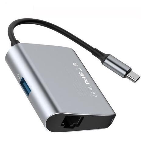 Hub Baseus Tipo C Usb 3.0 + Entrada Lan Internet Rj45 Menor preço em Hub Baseus Tipo C Usb 3.0 + Entrada Lan Internet Rj45