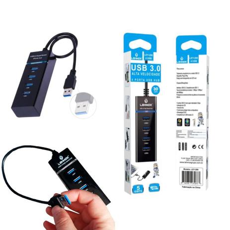 Hub Cabo Usb 3.0 Extensor 4 Portas High Speed Hd Pen Drive Menor preço em Hub Cabo Usb 3.0 Extensor 4 Portas High Speed Hd Pen Drive