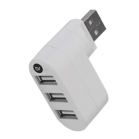 Hub e Carregador USB 2.0 3 portas com plug giratório 335 Bright Menor preço em Hub e Carregador USB 2.0 3 portas com plug giratório 335 Bright