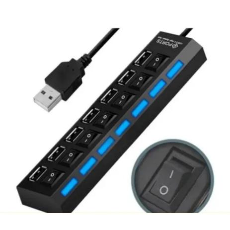 Hub Extensora Usb C/ 7 Portas High Speed Super - Sam Summer Menor preço em Hub Extensora Usb C/ 7 Portas High Speed Super - Sam Summer