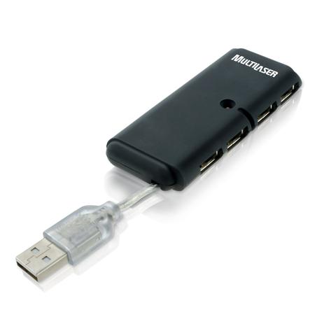 Hub Multilaser 4 Portas Usb 2.0 Preto Menor preço em Hub Multilaser 4 Portas Usb 2.0 Preto