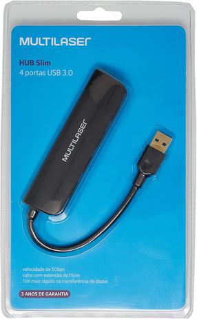 Hub Multilaser Usb Slim 4 Portas 3.0 Super Speed Ac289 Preto Menor preço em Hub Multilaser Usb Slim 4 Portas 3.0 Super Speed Ac289 Preto