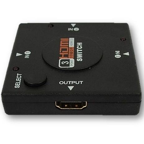 Hub Switch HDMI 3x1 divisor 3 portas Menor preço em Hub Switch HDMI 3x1 divisor 3 portas