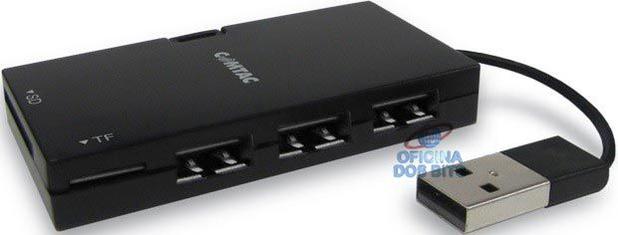 HUB USB 2.0 - 3 Portas - com Leitor de Cartao de Memória e Carregador Micro USB - Comtac 9264 Menor preço em HUB USB 2.0 - 3 Portas - com Leitor de Cartao de Memória e Carregador Micro USB - Comtac 9264
