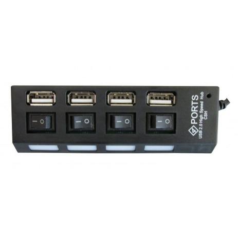 Hub Usb 4 Portas Extensor Hi-Speed 480 Mbps Usb 2.0 Preto - Xtrad Menor preço em Hub Usb 4 Portas Extensor Hi-Speed 480 Mbps Usb 2.0 Preto - Xtrad