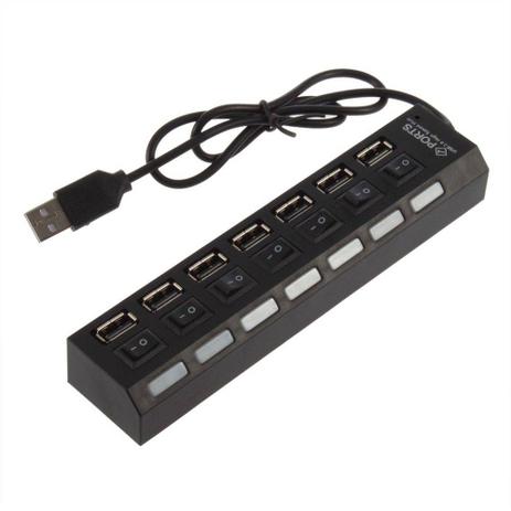 Hub USB 7 Portas Com Chave Seletora Switch 2.0 High Speed - Xtrade Menor preço em Hub USB 7 Portas Com Chave Seletora Switch 2.0 High Speed - Xtrade