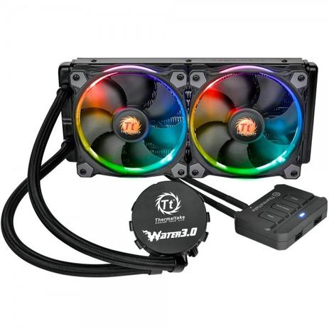 Hydro Cooler Thermaltake Tt Hydro Cooler Water 3.0 240 Riing Rgb Edition 240mm - CL-W107-PL12SW-A Menor preço em Hydro Cooler Thermaltake Tt Hydro Cooler Water 3.0 240 Riing Rgb Edition 240mm - CL-W107-PL12SW-A