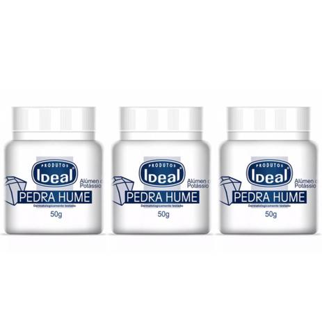 Ideal Pedra Hume Pote 50g (Kit C/03) Menor preço em Ideal Pedra Hume Pote 50g (Kit C/03)