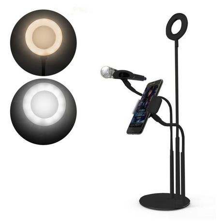 Iluminador Kit Youtuber Filmagem Usb Microfone Ring Light Celular - Ab midia Menor preço em Iluminador Kit Youtuber Filmagem Usb Microfone Ring Light Celular - Ab midia