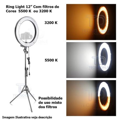 Iluminador Led 12 Polegadas Ring Light 30CM Circular com Tripé 2M - CDC Menor preço em Iluminador Led 12 Polegadas Ring Light 30CM Circular com Tripé 2M - CDC