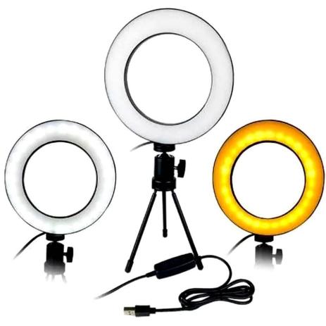 Iluminador Ring Light 16Cm Usb Led Misto 3500K 5500K + Tripe - CENTRÃO é boa?