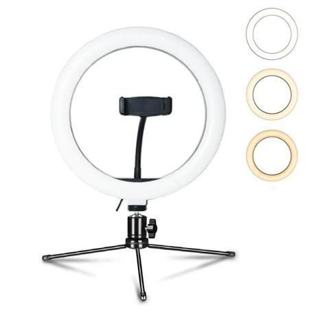 Iluminador Ring Light Luz Led 10 Polegadas 26cm 10 Polegadas 12w Com suporte Central Articulado - Feitun Menor preço em Iluminador Ring Light Luz Led 10 Polegadas 26cm 10 Polegadas 12w Com suporte Central Articulado - Feitun