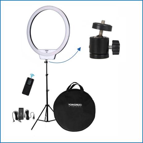 Iluminador Ring Light Pro Yongnuo Yn308 + Fonte + Tripé + Cabeça Menor preço em Iluminador Ring Light Pro Yongnuo Yn308 + Fonte + Tripé + Cabeça