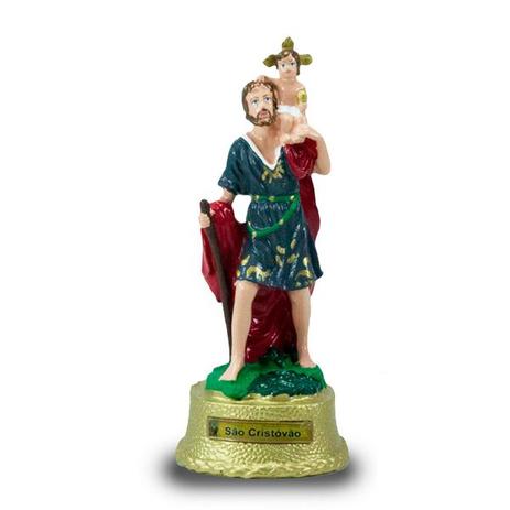 Imagem De Sao Cristovao Inquebravel 22cm Catolico Sou Imagens De Santos Magazine Luiza