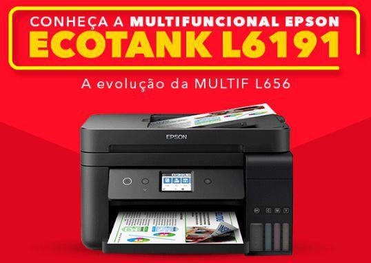 Impressora Multifuncional Epson L6191 Ecotank Colorida Menor preço em Impressora Multifuncional Epson L6191 Ecotank Colorida
