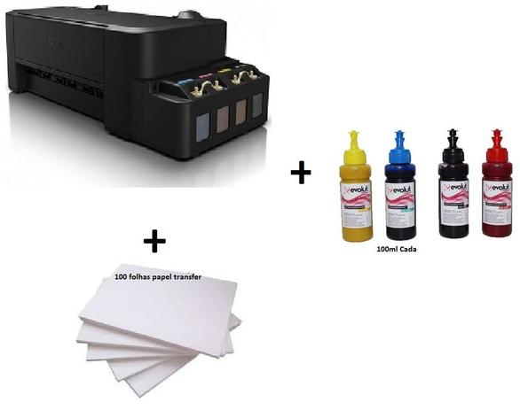 Impressora Sublimatica Epson EcoTank L120 c/ 4 Refis de Tinta 100ml + 100 Fls Papel Transfer Menor preço em Impressora Sublimatica Epson EcoTank L120 c/ 4 Refis de Tinta 100ml + 100 Fls Papel Transfer