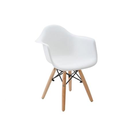 Infantil Cadeira Eames Eiffel Rivatti com braço PP Base Madeira Menor preço em Infantil Cadeira Eames Eiffel Rivatti com braço PP Base Madeira