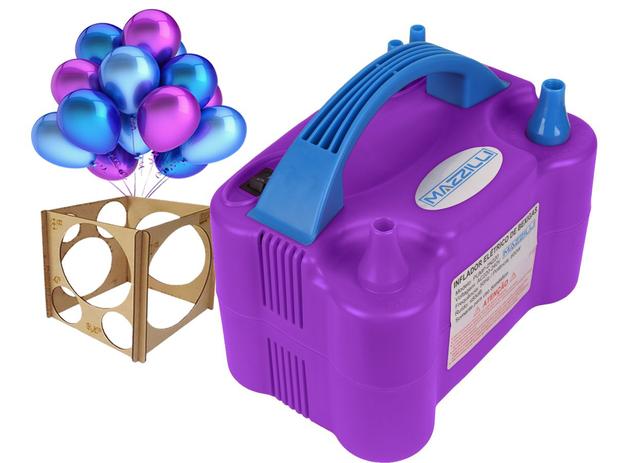 Inflador de Bexiga e Balão Mazzilli 2 Bicos Medidor MDF 110v Roxo Menor preço em Inflador de Bexiga e Balão Mazzilli 2 Bicos Medidor MDF 110v Roxo