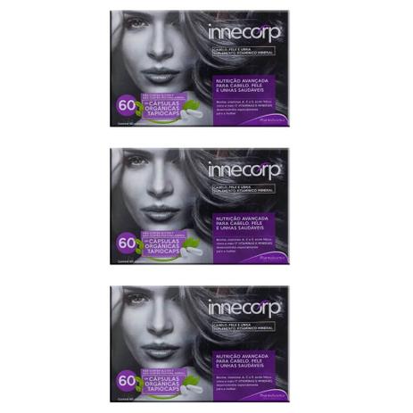 Innercorp Cabelo / Pele / Unha C/60 (Kit C/03) Menor preço em Innercorp Cabelo / Pele / Unha C/60 (Kit C/03)