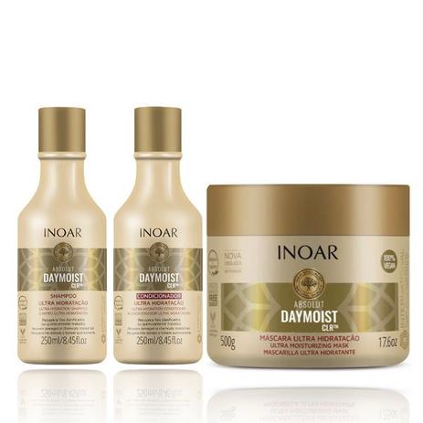 Inoar Absolut Daymoist Shampoo+Condicionador 250ml+Máscara 500g Menor preço em Inoar Absolut Daymoist Shampoo+Condicionador 250ml+Máscara 500g