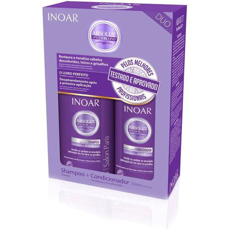 Inoar Absolut Speed Blond Kit Shampoo E Condicionador - 2x250ml Menor preço em Inoar Absolut Speed Blond Kit Shampoo E Condicionador - 2x250ml