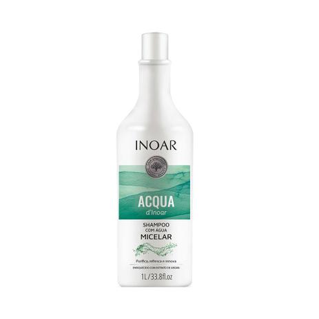 Inoar acqua shampoo com água micelar 1l Menor preço em Inoar acqua shampoo com água micelar 1l