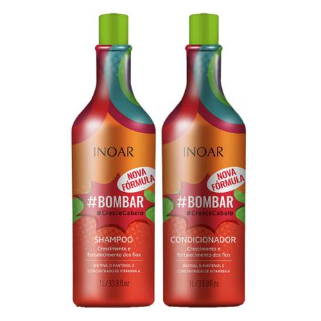 Inoar kit bombar shampoo + condicionador 1l Menor preço em Inoar kit bombar shampoo + condicionador 1l