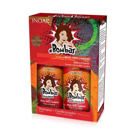 Inoar kit duo bombar shampoo + condicionador 250ml Menor preço em Inoar kit duo bombar shampoo + condicionador 250ml