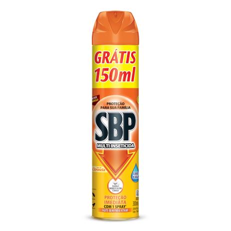 Inseticida Aerossol SBP 450ml com Óleo De Citronela Menor preço em Inseticida Aerossol SBP 450ml com Óleo De Citronela