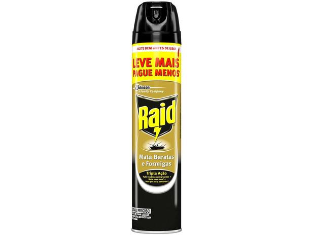 Inseticida Raid Aerossol Mata Baratas e Formigas - 420ml Menor preço em Inseticida Raid Aerossol Mata Baratas e Formigas - 420ml