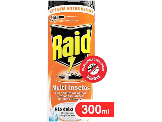 Inseticida Raid Aerossol Multi Insetos - 300ml Menor preço em Inseticida Raid Aerossol Multi Insetos - 300ml