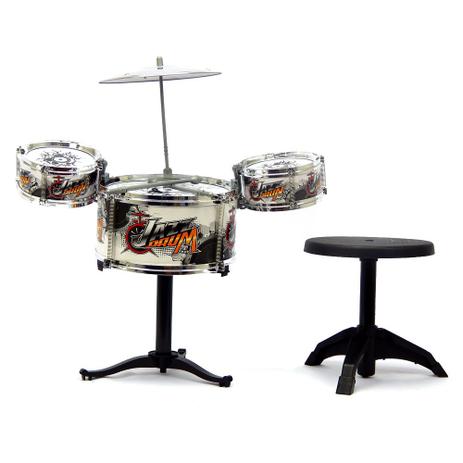 Instrumento musical bateria infantil prata - mc18245prata unica - Mega compras é ruim? Instrumento musical bateria infantil prata - mc18245prata unica - Mega compras é boa?