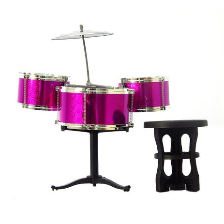 Instrumento musical bateria infantil rosa- mc18245rs unica - Mega compras Menor preço em Instrumento musical bateria infantil rosa- mc18245rs unica - Mega compras