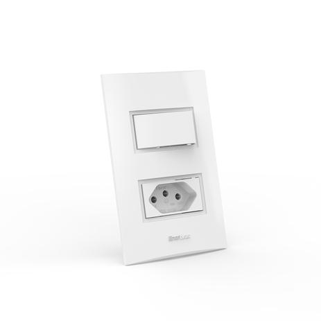 Interruptor 1 Tecla Simples + Tomada 10A Beleze Enerbras Menor preço em Interruptor 1 Tecla Simples + Tomada 10A Beleze Enerbras